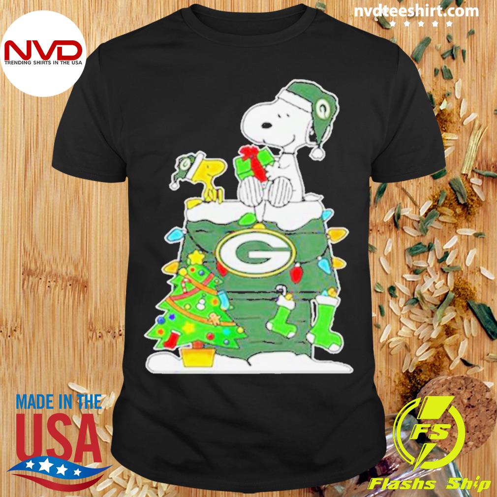 Green Bay Packers Christmas Snoopy shirt - ShirtsOwl Office