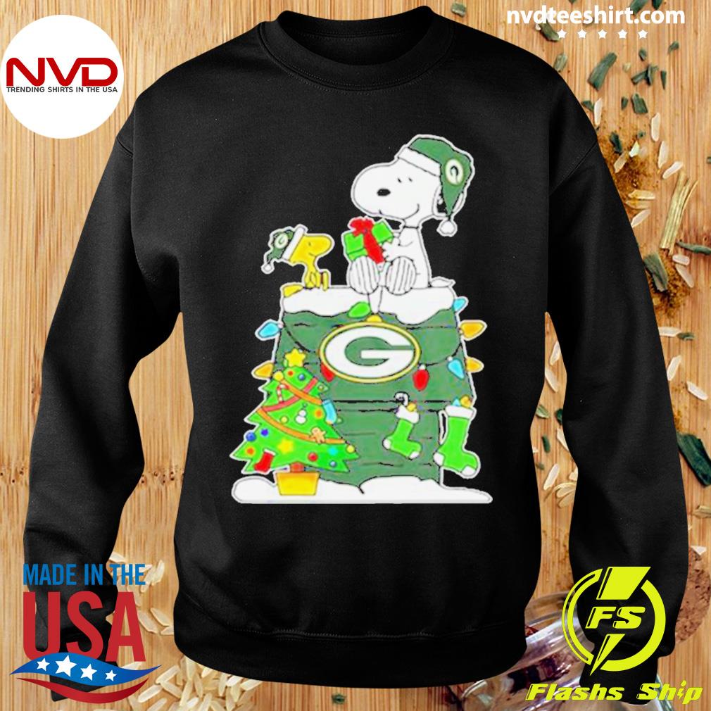 Green Bay Packers Snoopy Family Christmas Shirt - Buzz Sportz