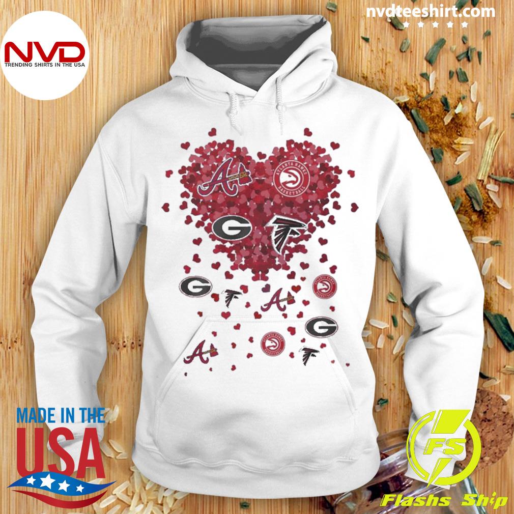 Heart Love Atlanta Braves X Atlanta Hawks X Green Bay Packers X Atlanta  Falcons Shirt