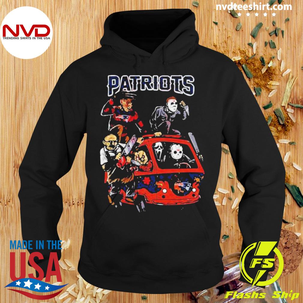 NFL Halloween Horror Movie New England Patriots Fleece Hoodie Blanket •  Kybershop