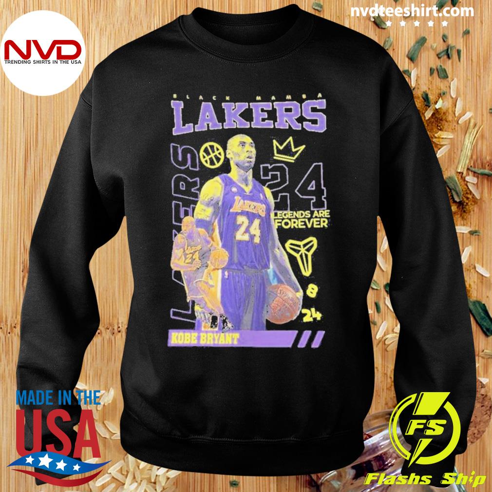 Official Kobe Bryant LA Lakers black mamba Lakers legends are forever  vintage T-shirt, hoodie, tank top, sweater and long sleeve t-shirt