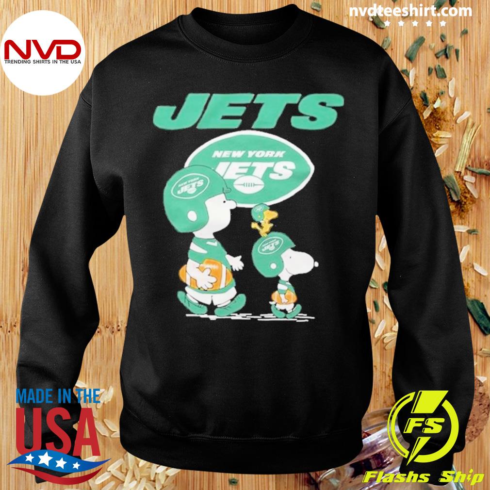 New York Jets Snoopy and Charlie Brown with Woodstock cartoon T-shirt,  hoodie, sweater, long sleeve and tank top