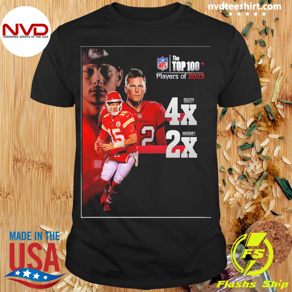 Patrick Mahomes 2x and Tom Brady 4x Voted Top 1 In NFL The Top 100 Players  Classic T-Shirt - Byztee