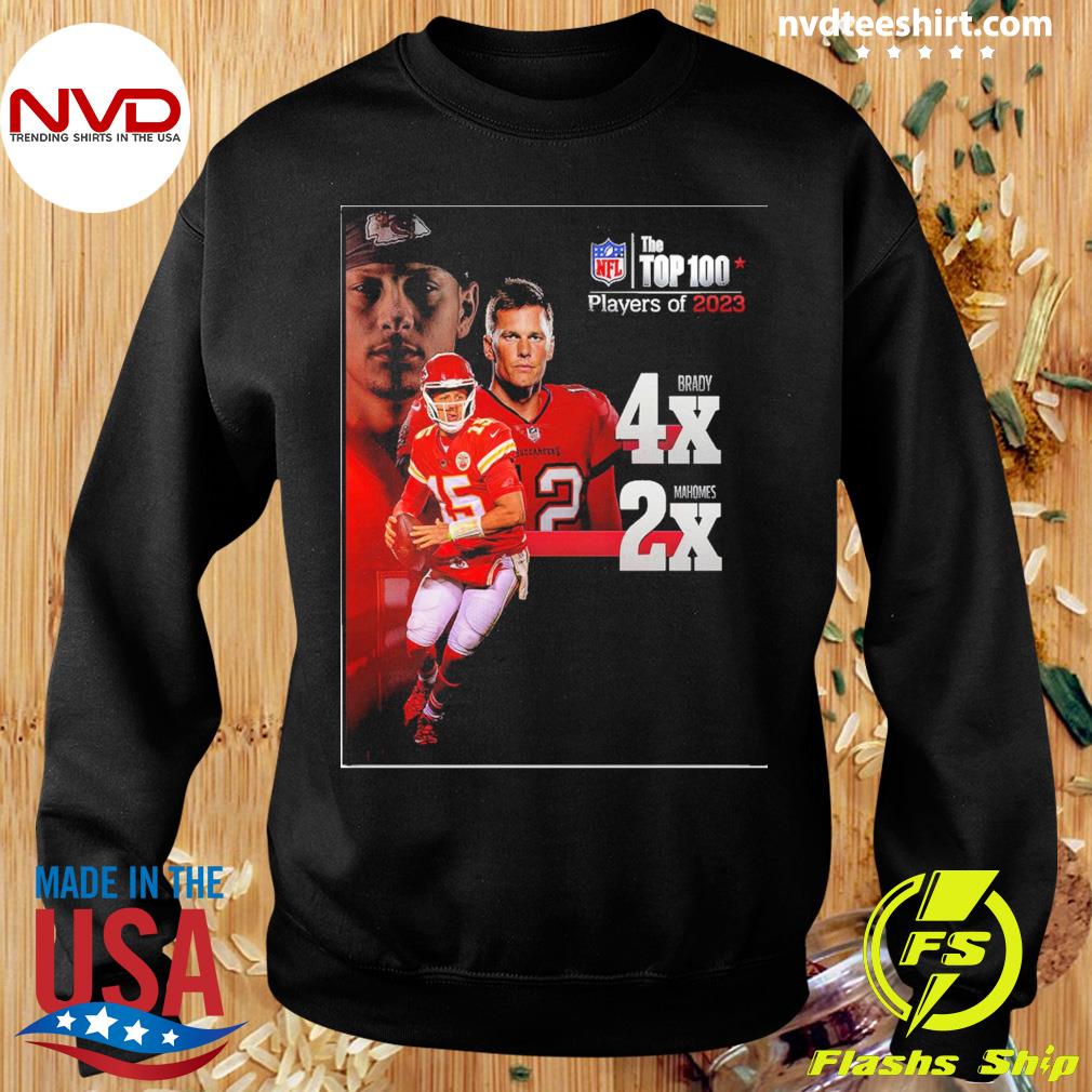 Patrick Mahomes 2x and Tom Brady 4x Voted Top 1 In NFL The Top 100 Players  Shirt - NVDTeeshirt