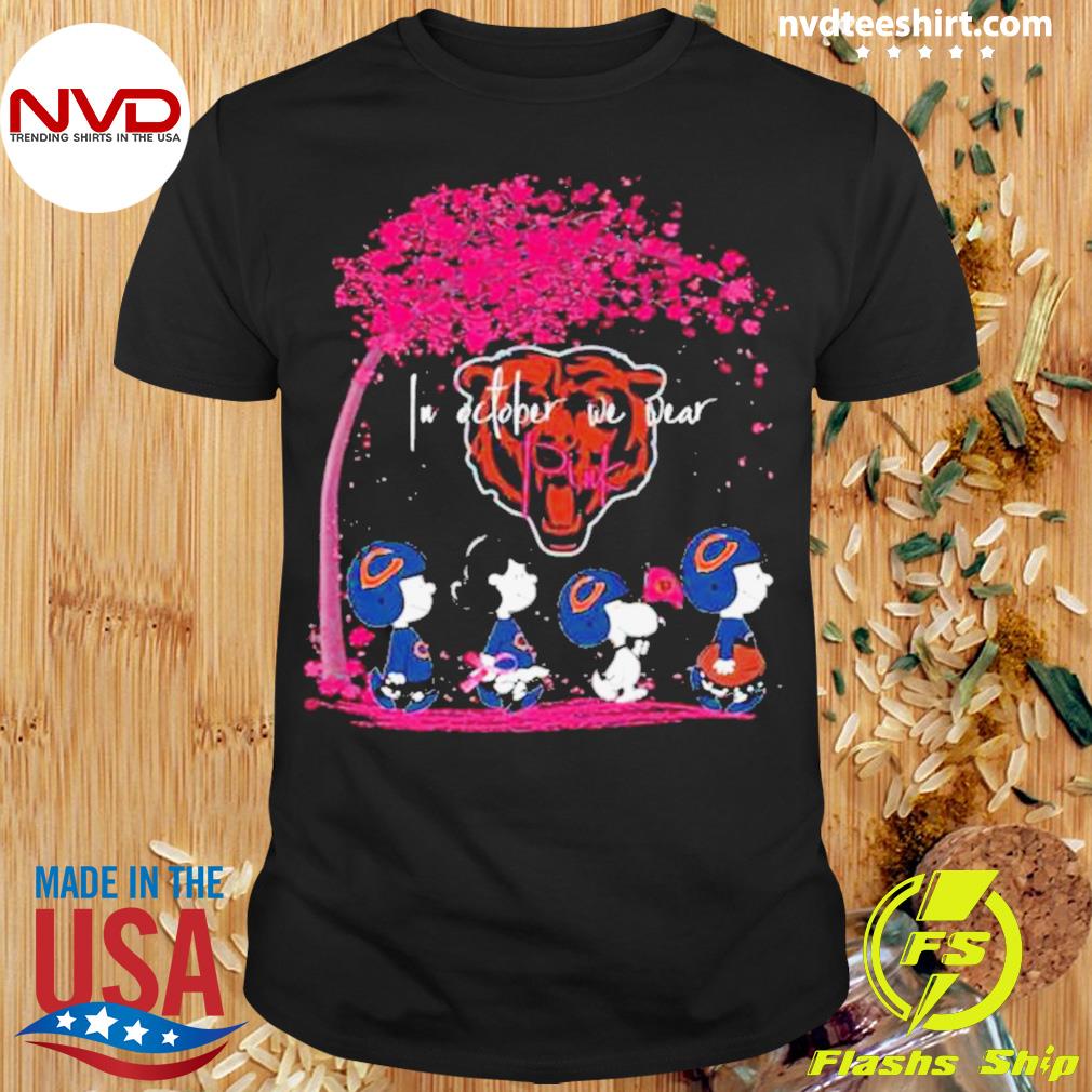 Peanuts Characters Baltimore Ravens In October We Wear Pink Fall Shirt