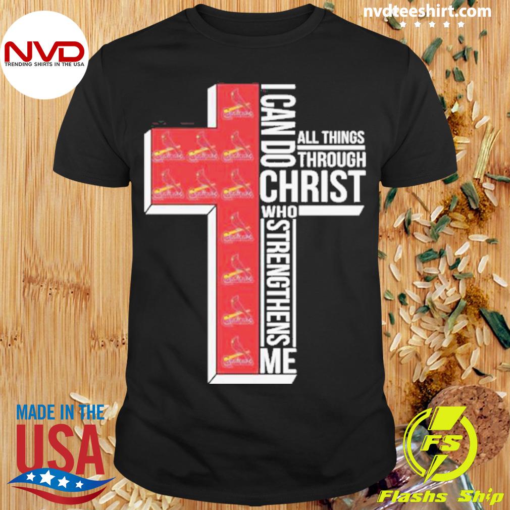 St Louis Cardinals Cross I Can Do Christ Who Strengthens Me All