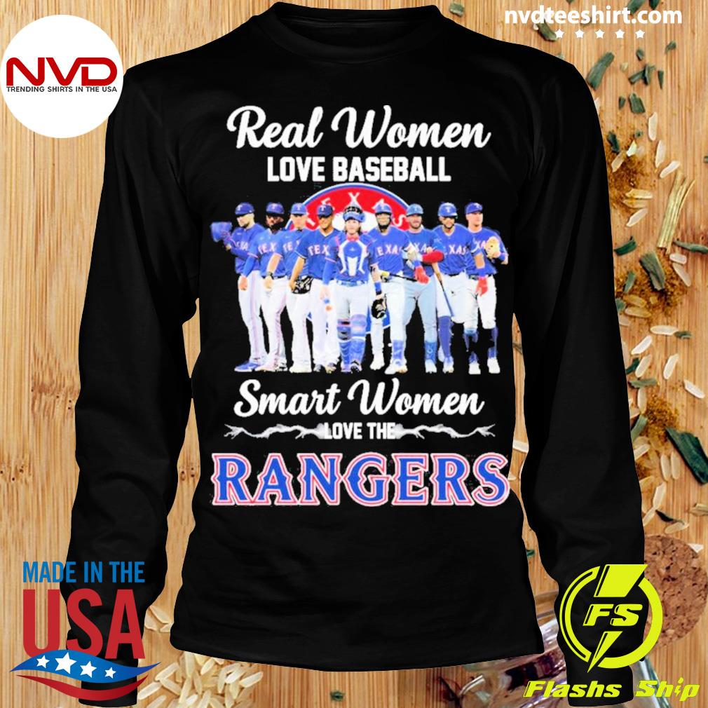 Texas Rangers Real Women Love Baseball Smart Women Love The Rangers 2023  Shirt - Limotees