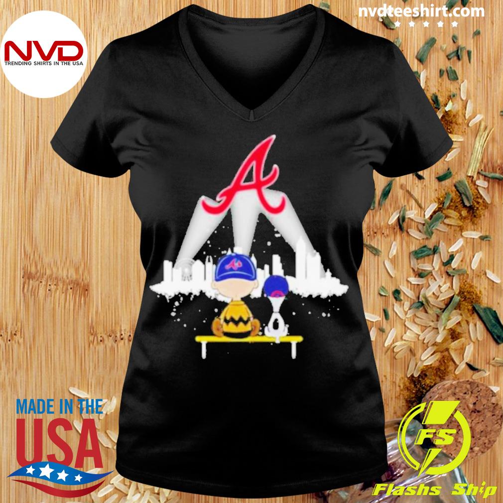 Snoopy Atlanta Braves Peace Love Braves Shirt