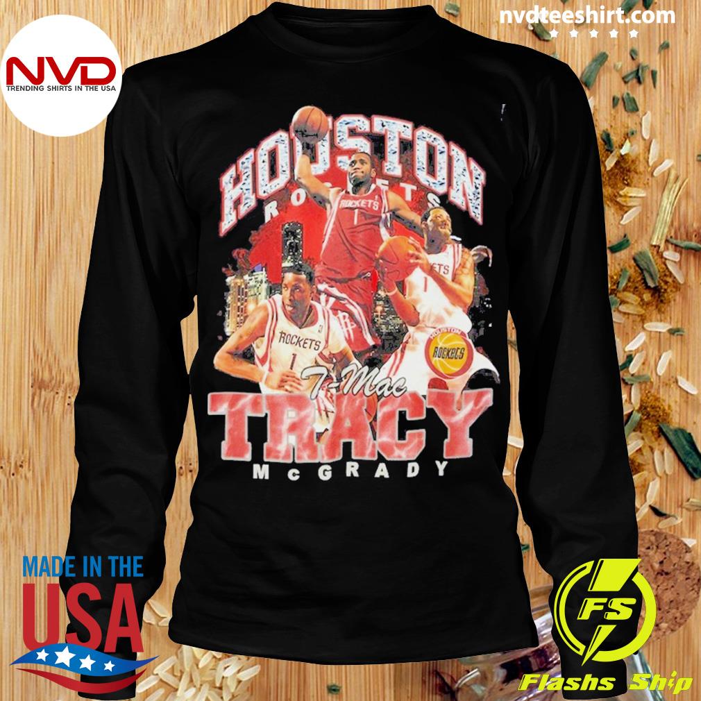 Tracy Mcgrady Houston Rockets Mitchell Ness Hardwood Classics Bling Concert  Player T-shirt