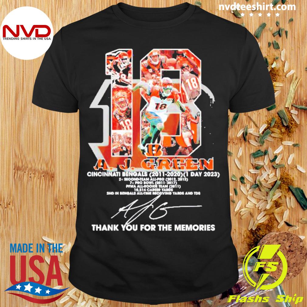 A.J.Green Cincinnati Bengals 2011 – 2020 Thank You For The Memories  Signature shirt, hoodie, sweater, long sleeve and tank top