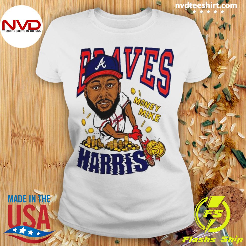 Michael Harris Ii Atlanta Braves Money Mike Caricature Shirt