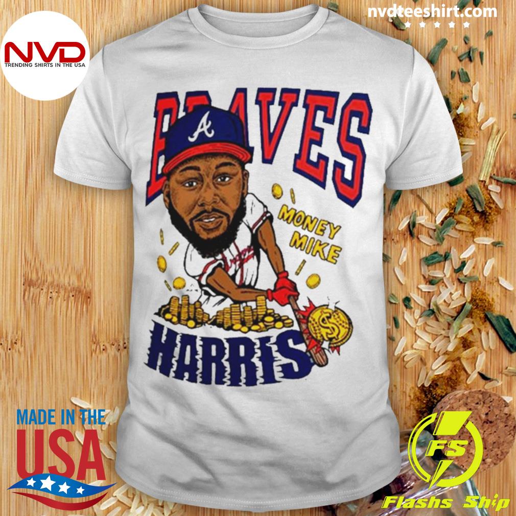 Michael Harris Ii Atlanta Braves Money Mike Caricature Shirt