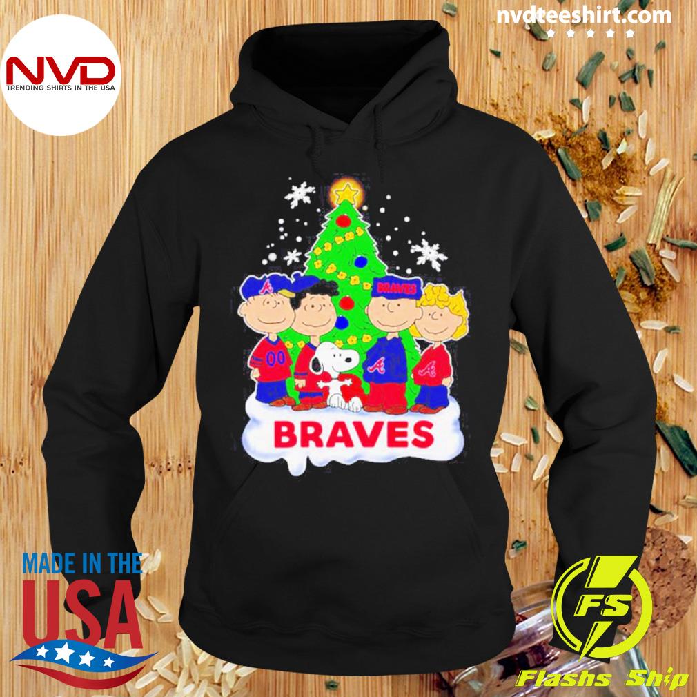 Official The Peanuts Snoopy And Friends Atlanta Braves Christmas