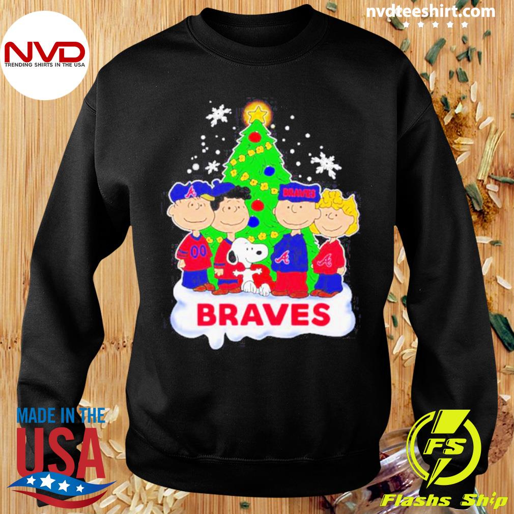 Atlanta Braves Snoopy Peanuts Christmas Shirt