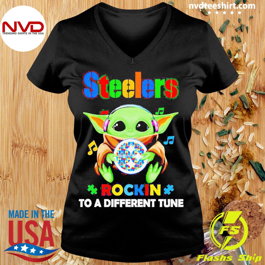 Autism Philadelphia Eagles Baby Yoda Rockin To A Different Tune Shirt -  Shibtee Clothing