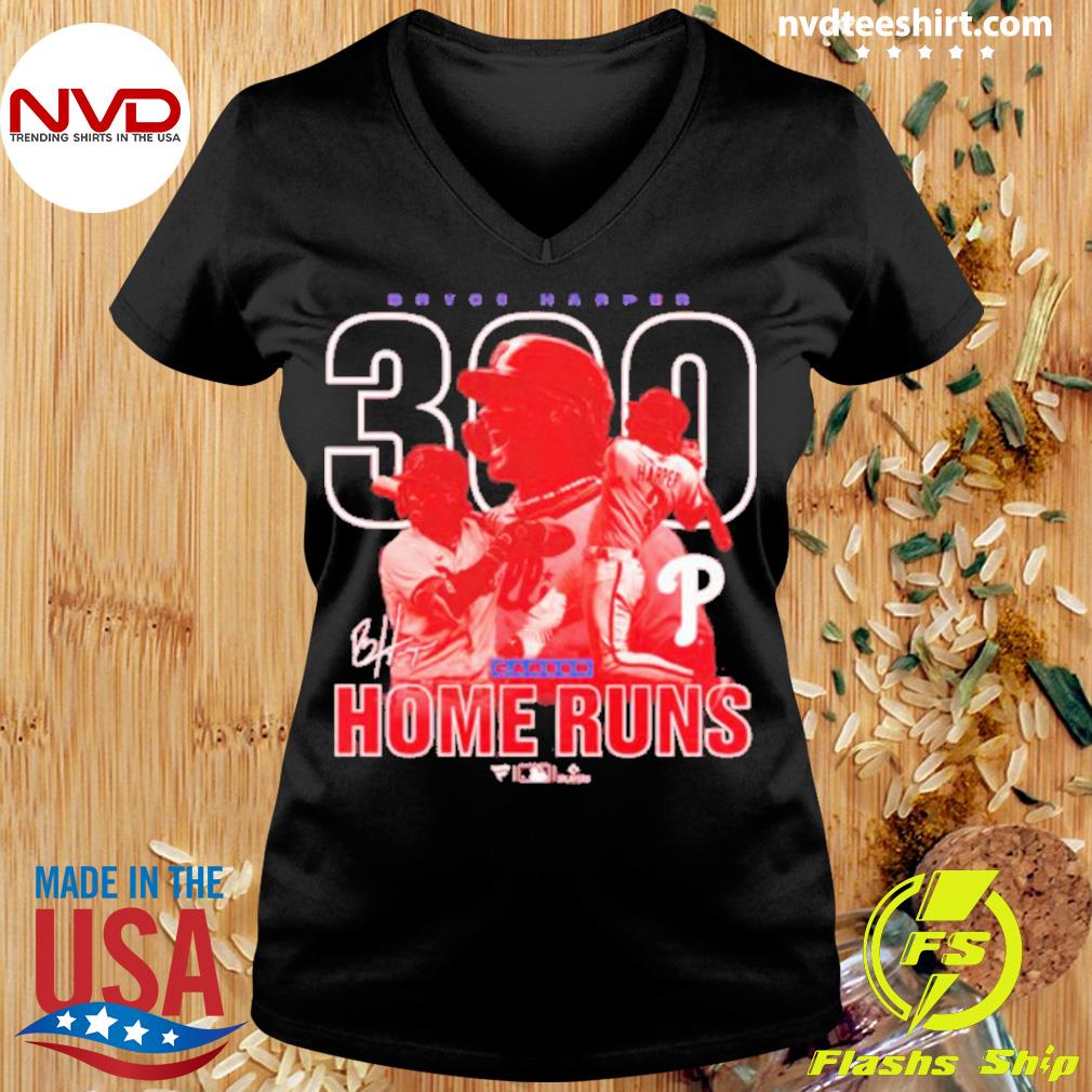 Eletees Bryce Harper Philadelphia Phillies 300th Career Home Run Shirt