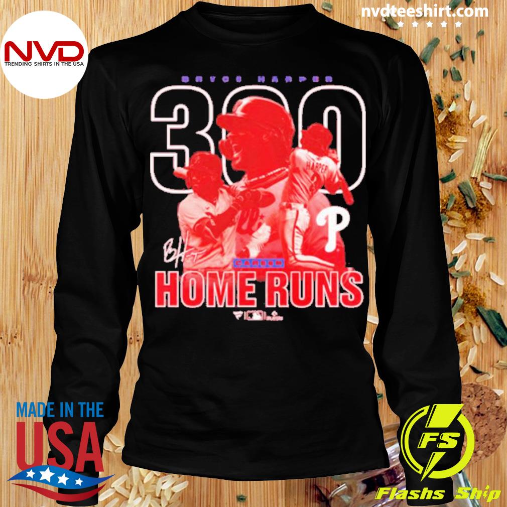 Eletees Bryce Harper Philadelphia Phillies 300th Career Home Run Shirt