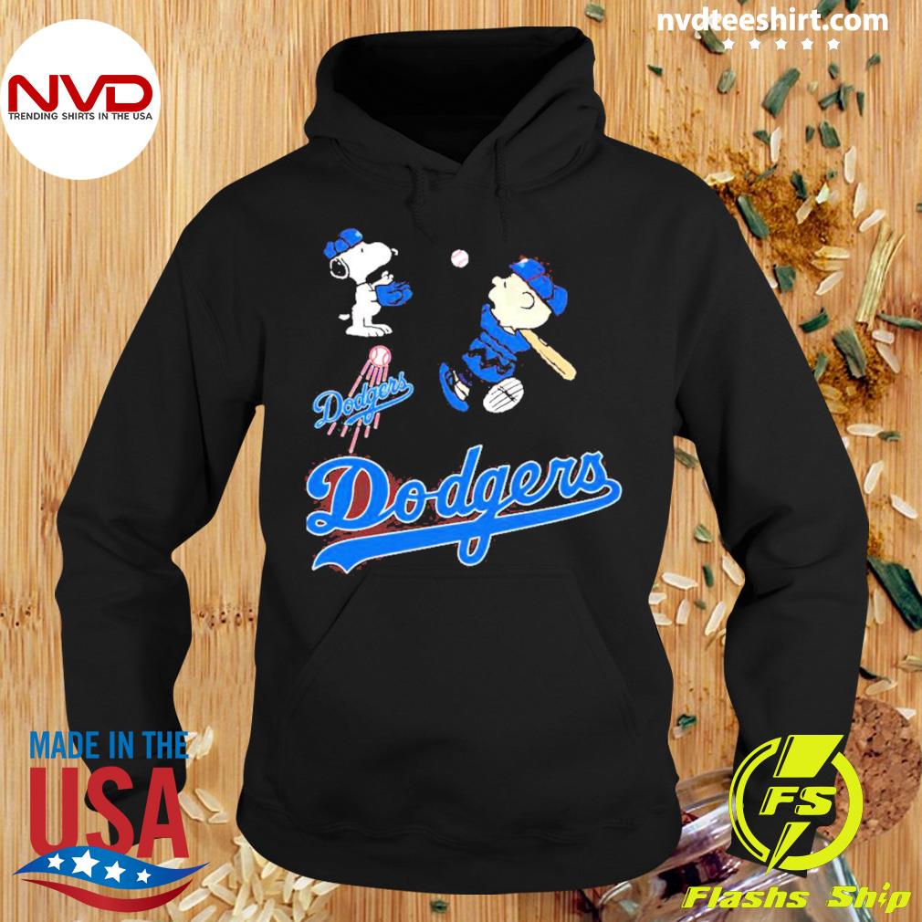 Peanuts Charlie Brown And Snoopy Playing Baseball Los Angeles Dodgers shirt, sweater, hoodie, sweater, long sleeve and tank top