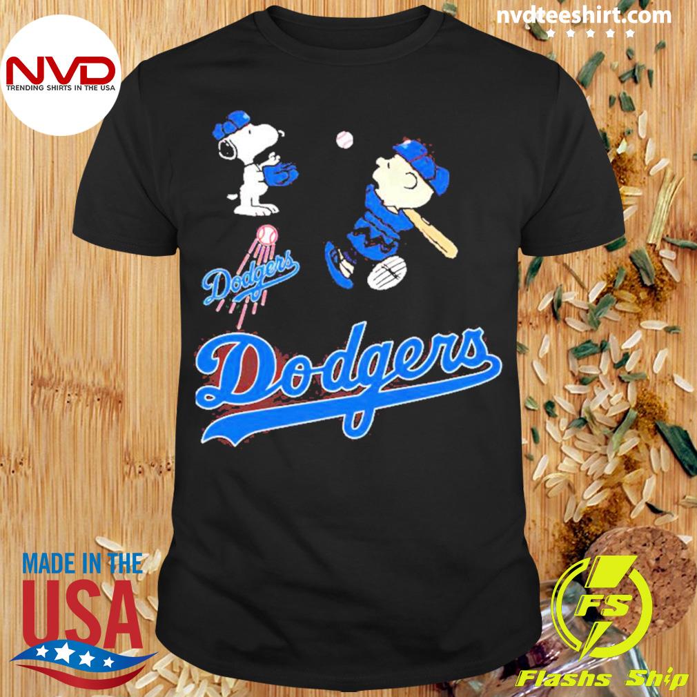 Charlie Brown And Snoopy Playing Baseball Los Angeles Dodgers MLB 2023  Shirt, hoodie, sweater, long sleeve and tank top