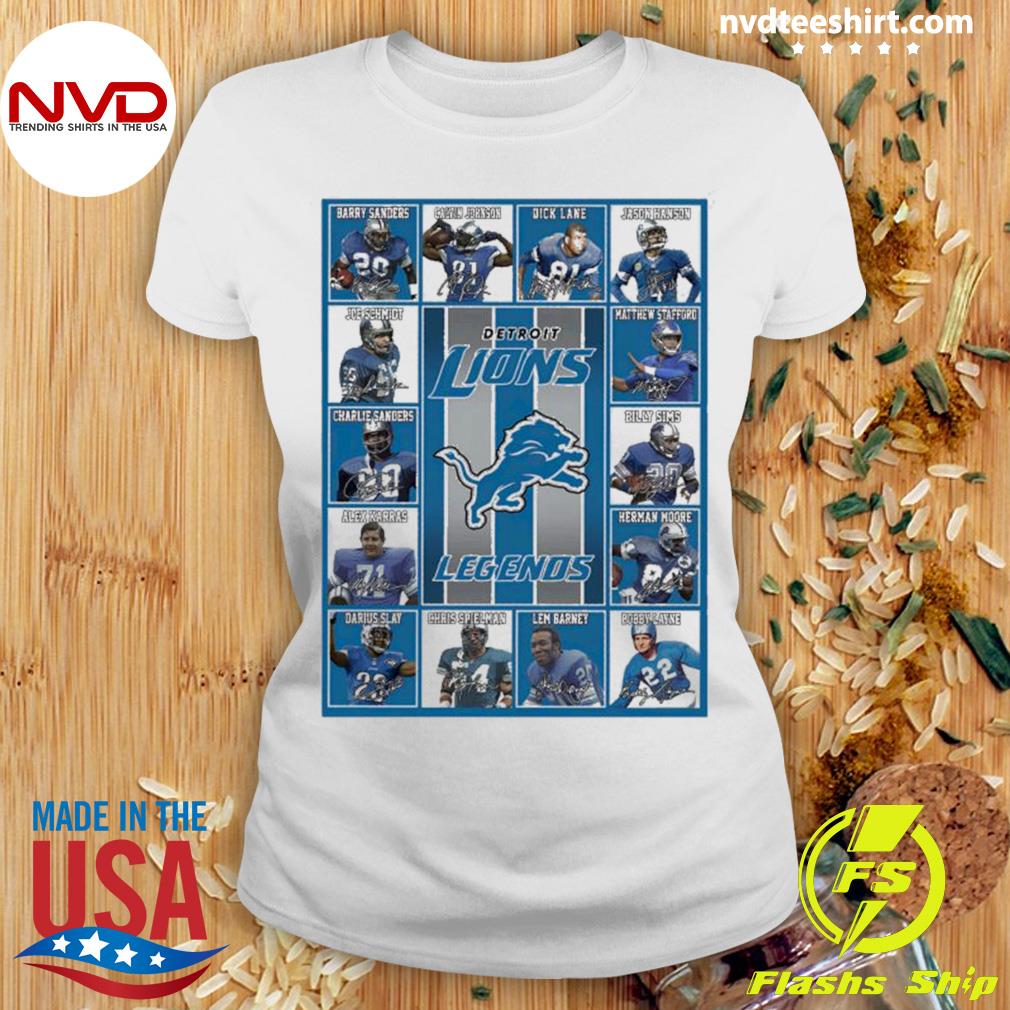 Detroit Lions Legends Players 2023 Signatures Shirt, hoodie