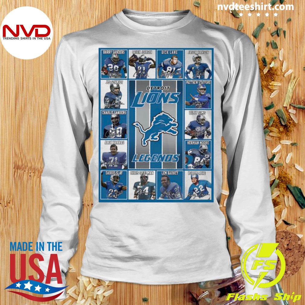 Detroit Lions Legends Signatures 2023 T-shirt,Sweater, Hoodie, And