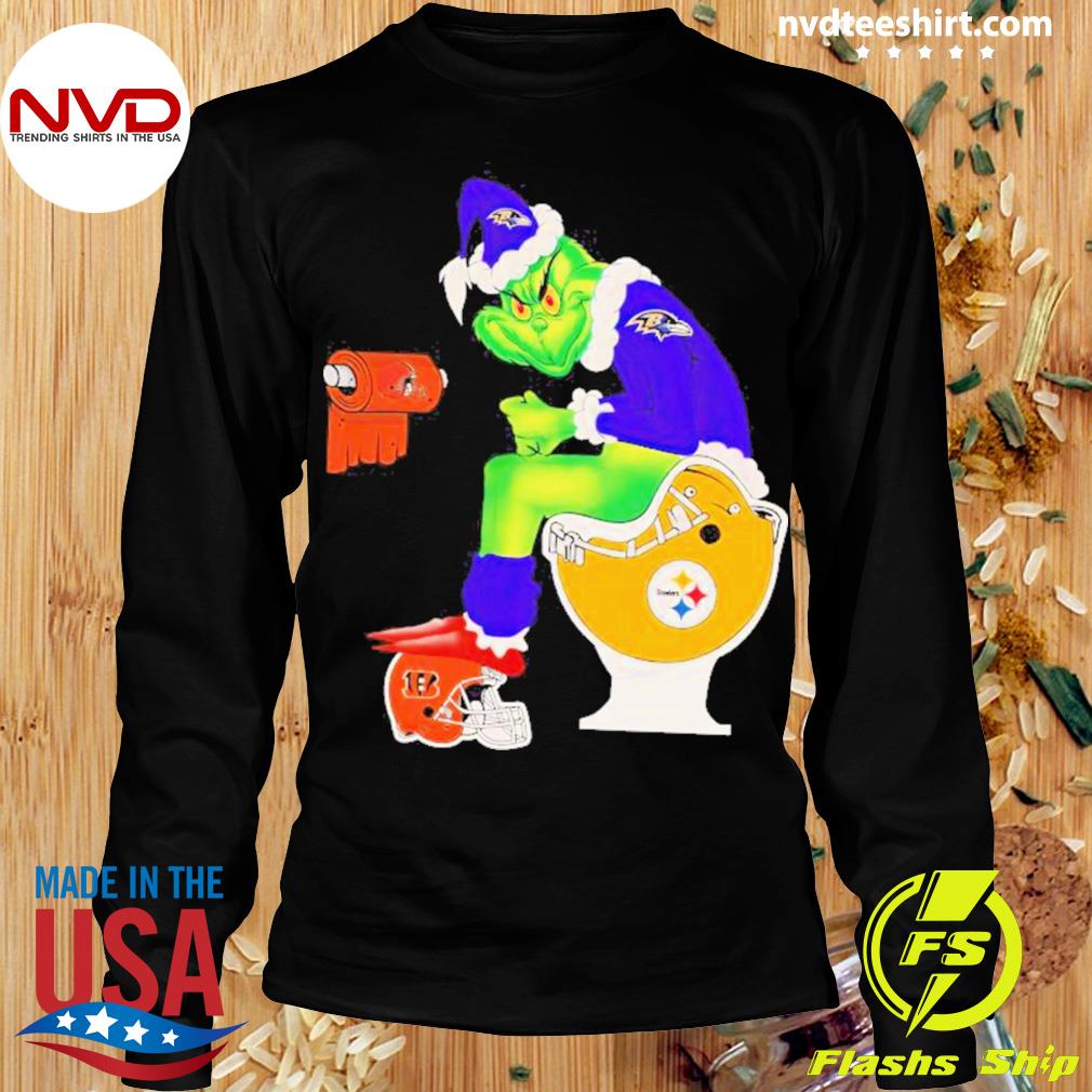 Grinch Baltimore Ravens Shit On Pittsburgh Steelers Shirt - NVDTeeshirt