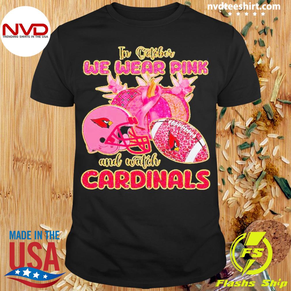 NFL Arizona Cardinals In October We Wear Pink Logo Shirt, hoodie