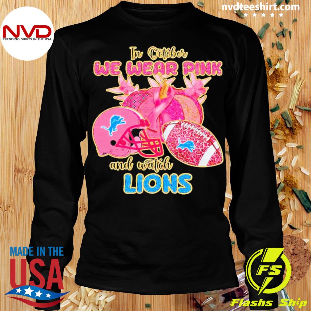 Breast cancer Detroit Lions pink out shirt, hoodie, sweater, long sleeve  and tank top