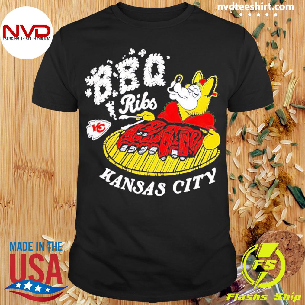 Official nFL x Flavortown BBQ Ribs Kansas City Chiefs T-Shirt