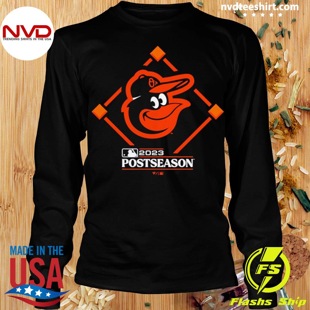 Baltimore Orioles Women's Orange 2023 Postseason Locker Room T