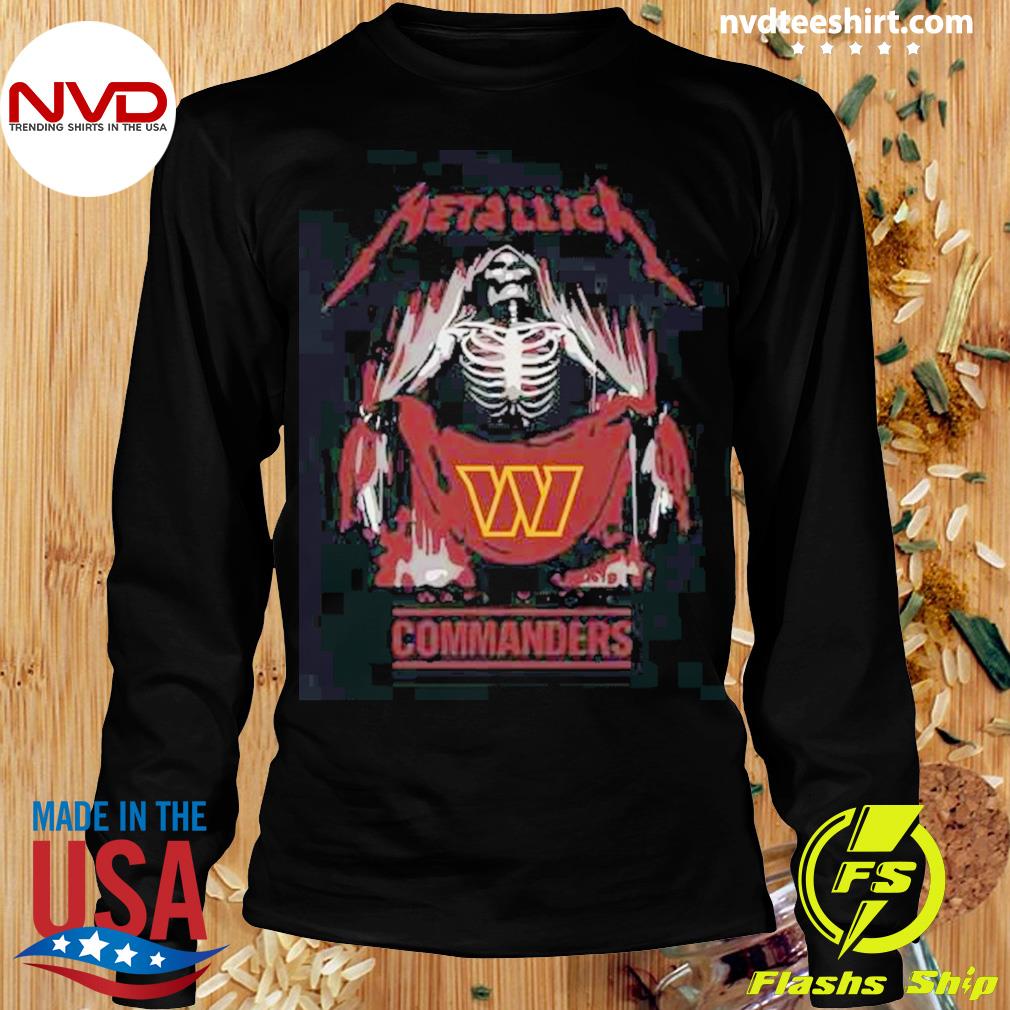 Metallica Collab Washington Commanders T-shirt - Shibtee Clothing