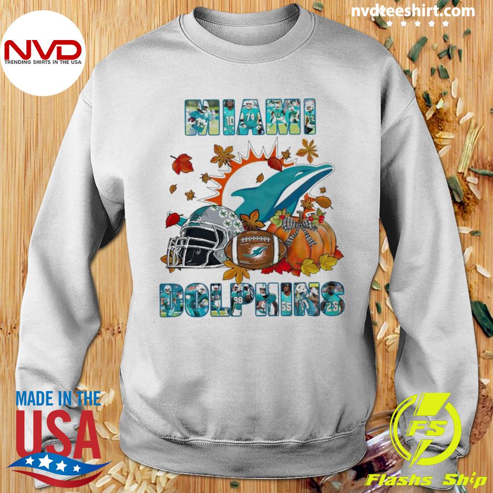 Official MiamI dolphins fall helmet pumpkin T-shirt, hoodie, tank