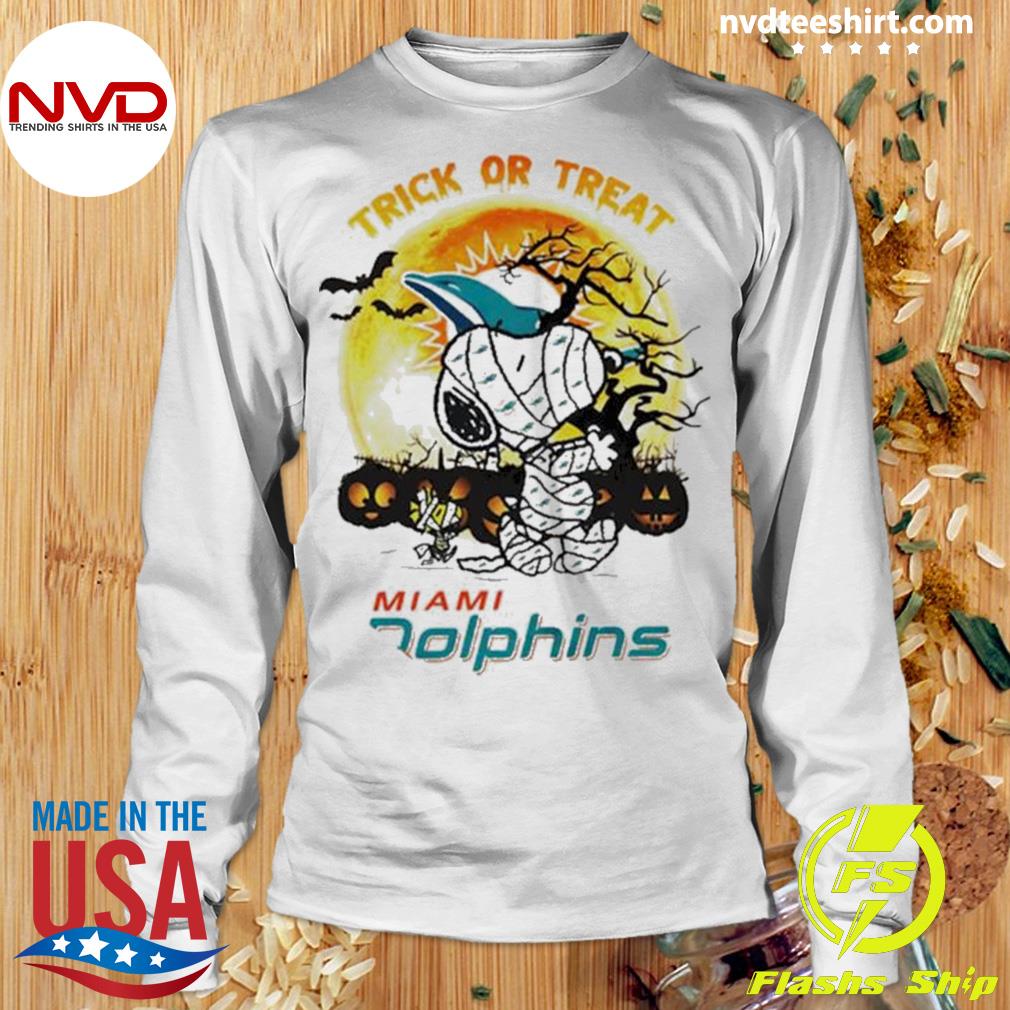 Snoopy Trick Or Treat Halloween Miami Dolphins 2023 T-shirt, hoodie,  sweater, long sleeve and tank top