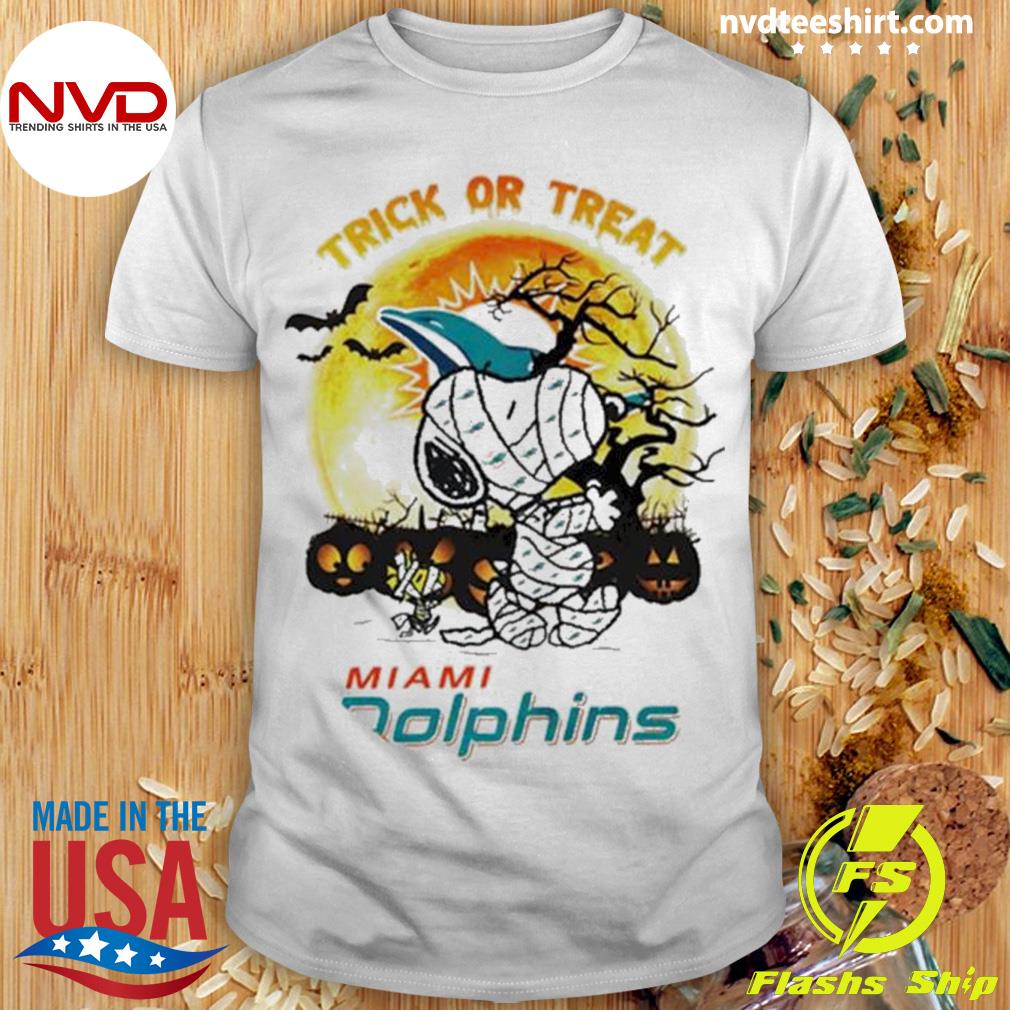 Snoopy Trick Or Treat Halloween Miami Dolphins 2023 T-shirt, hoodie,  sweater, long sleeve and tank top