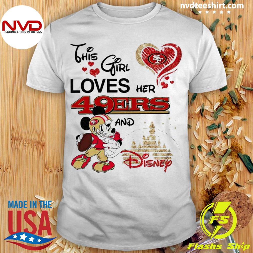 San Francisco 49ers Disney Mickey Mouse Football Shirts - Disney Shirts -  Mens - Womens - Kids - Niners – JFiveCustoms