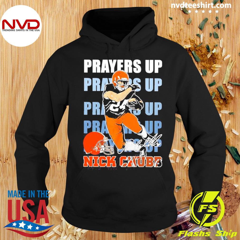 Nick Chubb Cleveland Browns Prayers up signature cartoon shirt