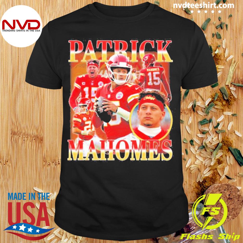 PATRICK MAHOMES KC CHIEFS FOOTBALL PLAYER VINTAGE 90S STYLE T-SHIRT