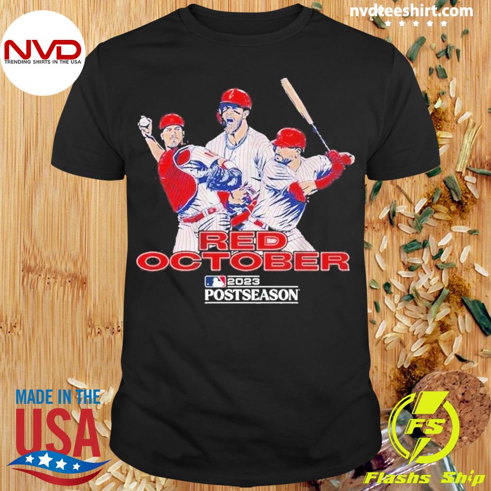 Philadelphia Phillies Logo Players Names Red October 2023 t-shirt