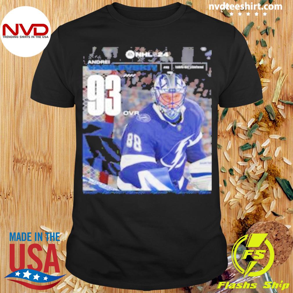 Men's 500 Level Andrei Vasilevskiy Tampa Bay Gray Shirt