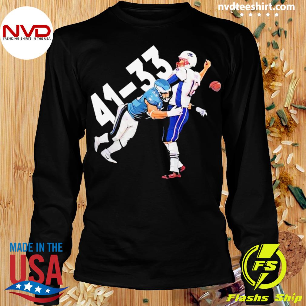 Official Tom Brady philadelphia eagles 41 new england Patriots 33 T-shirt,  hoodie, tank top, sweater and long sleeve t-shirt