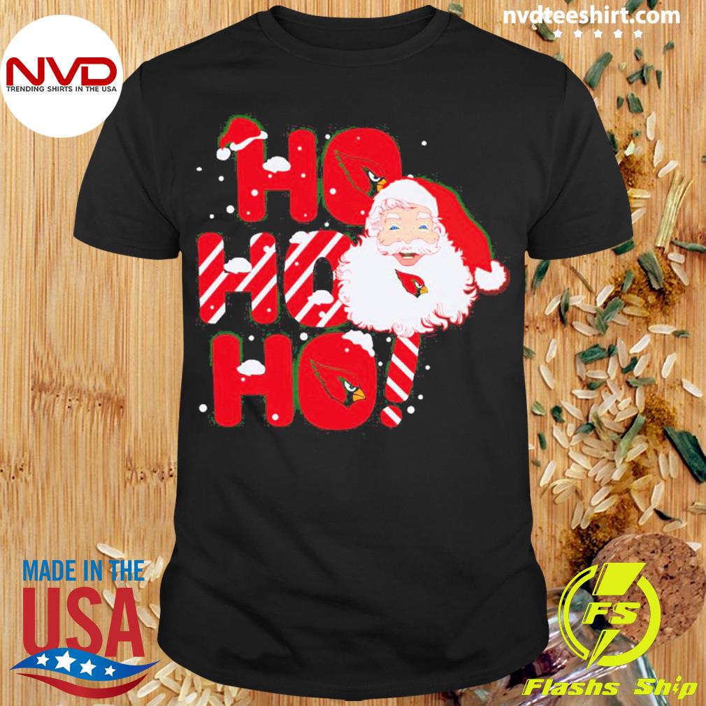 Arizona Cardinals Funny Santa Claus Ho Ho Ho Christmas Shirt - YesItCustom