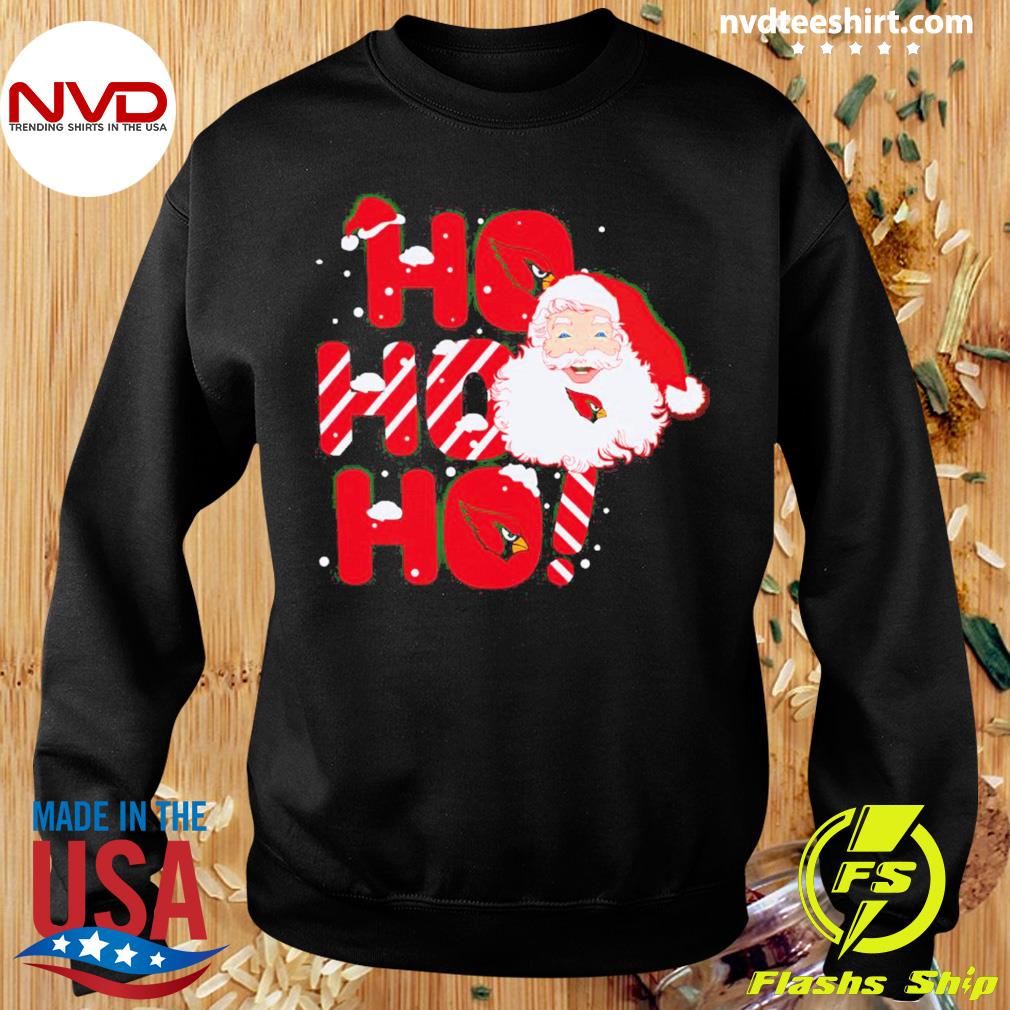 Arizona Cardinals Funny Santa Claus Ho Ho Ho Christmas Shirt - Freedomdesign