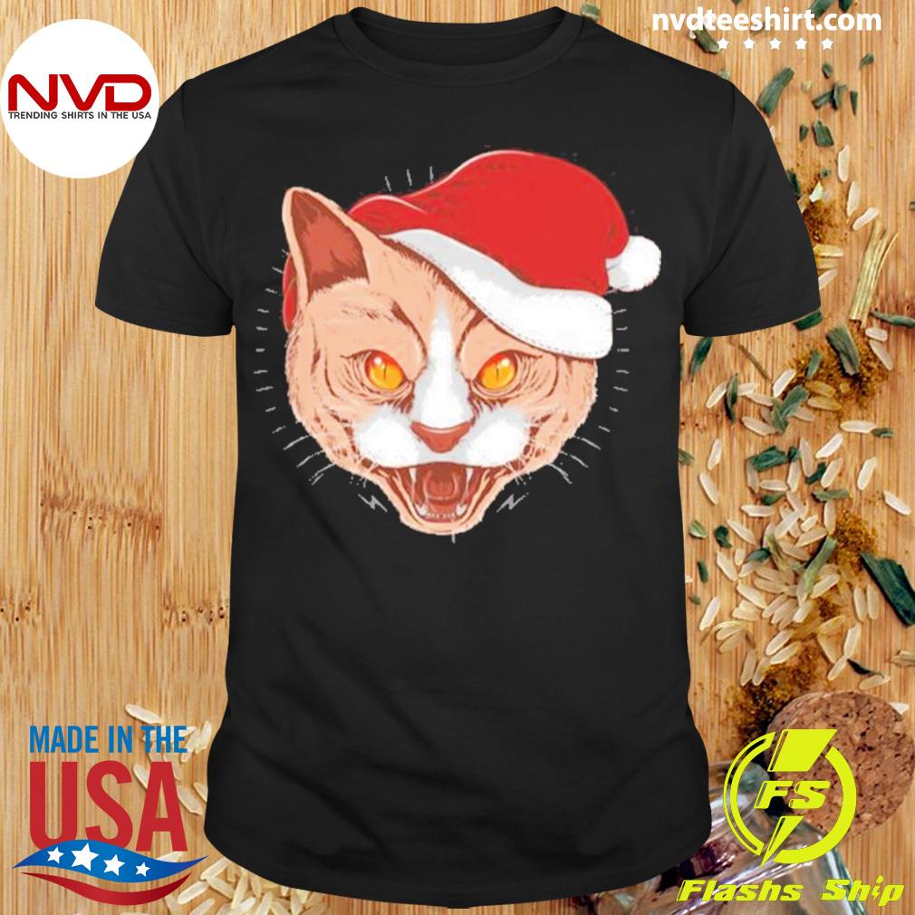 Cat Christmas Hat Shirt