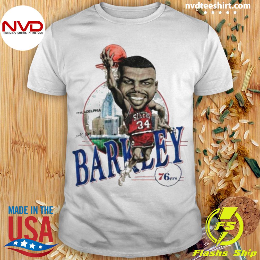 Charles Barkley Philadelphia 76ers Caricature 80s Shirt