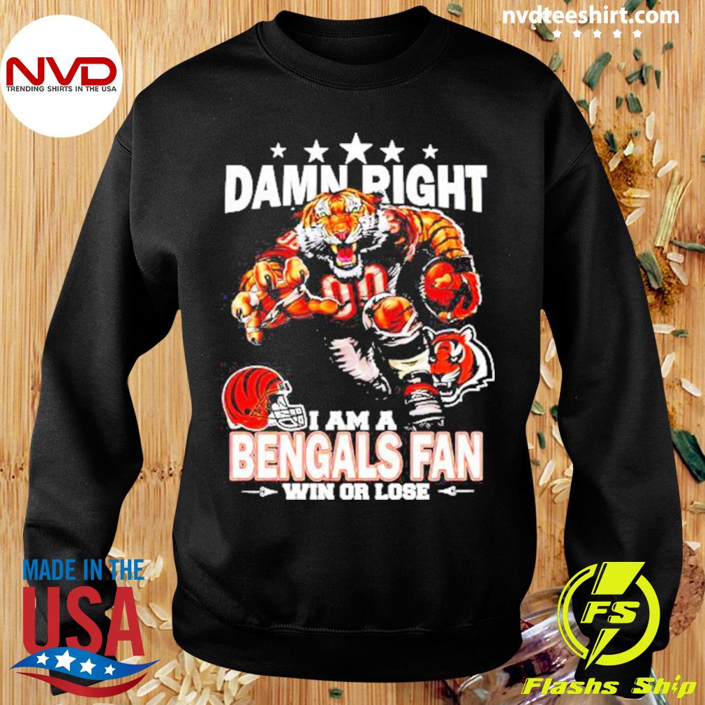 Blood Inside me damn right I am a Cincinnati Bengals fan now and forever  shirt - Limotees