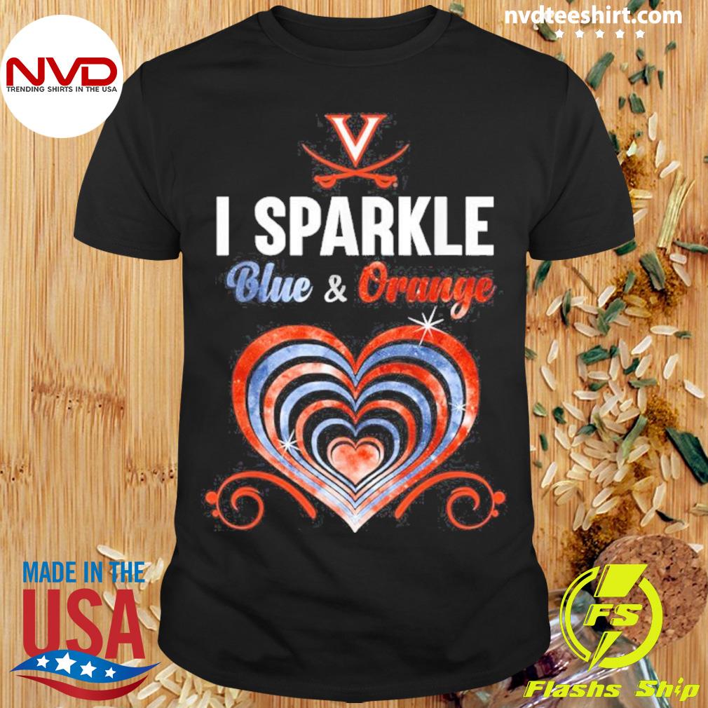 I Sparkle Blue And Orange Virginia Cavaliers Shirt