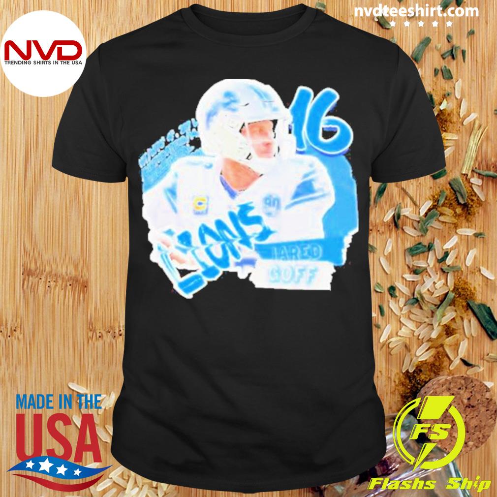 Jared Goff Football Paper Detroit Lions Shirt