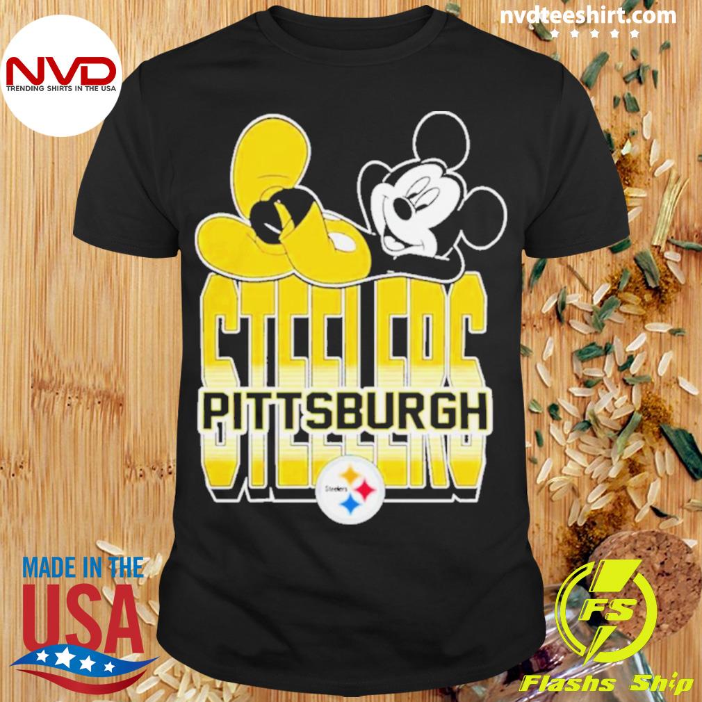 Junkfood X Nfl Steelers Mickey Kick Logo Shirt