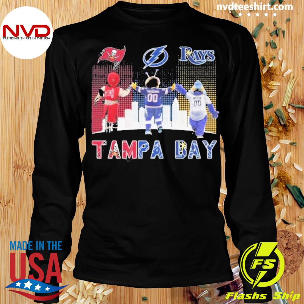 Tampa Bay Buccaneers Bay Rays Bay Lightning skyline logo shirt