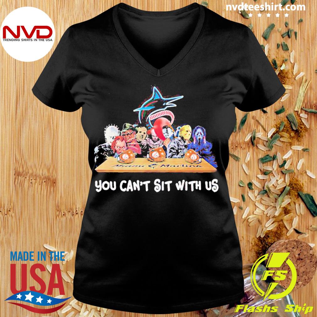 Miami Dolphins Shirt Horror Movies You Cant Sit With Us - High-Quality  Printed Brand